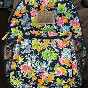 Lilly Pulitzer Floral Backpack - Blue and Pink
